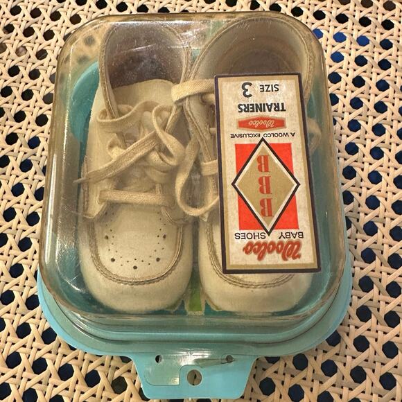 VTG Woolco BBB Trainer Walker Baby Shoes size 3 with Original Box. Made in USA. - Picture 2 of 13